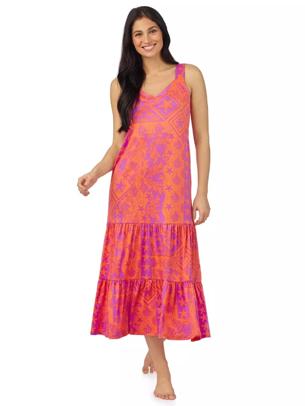 Women's Cuddl Duds® Cozy Tiered Maxi Nightgown Cuddl Duds